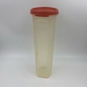 Vintage Tupperware Spaghetti Holder with Red Lid 1661-5